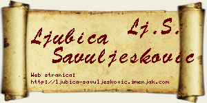 Ljubica Savuljesković vizit kartica